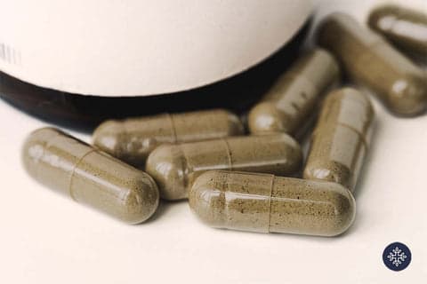 RSO Cannabis Oil Capsules - brown capsules filled with Rick Simpson Oil - easy to dose and take